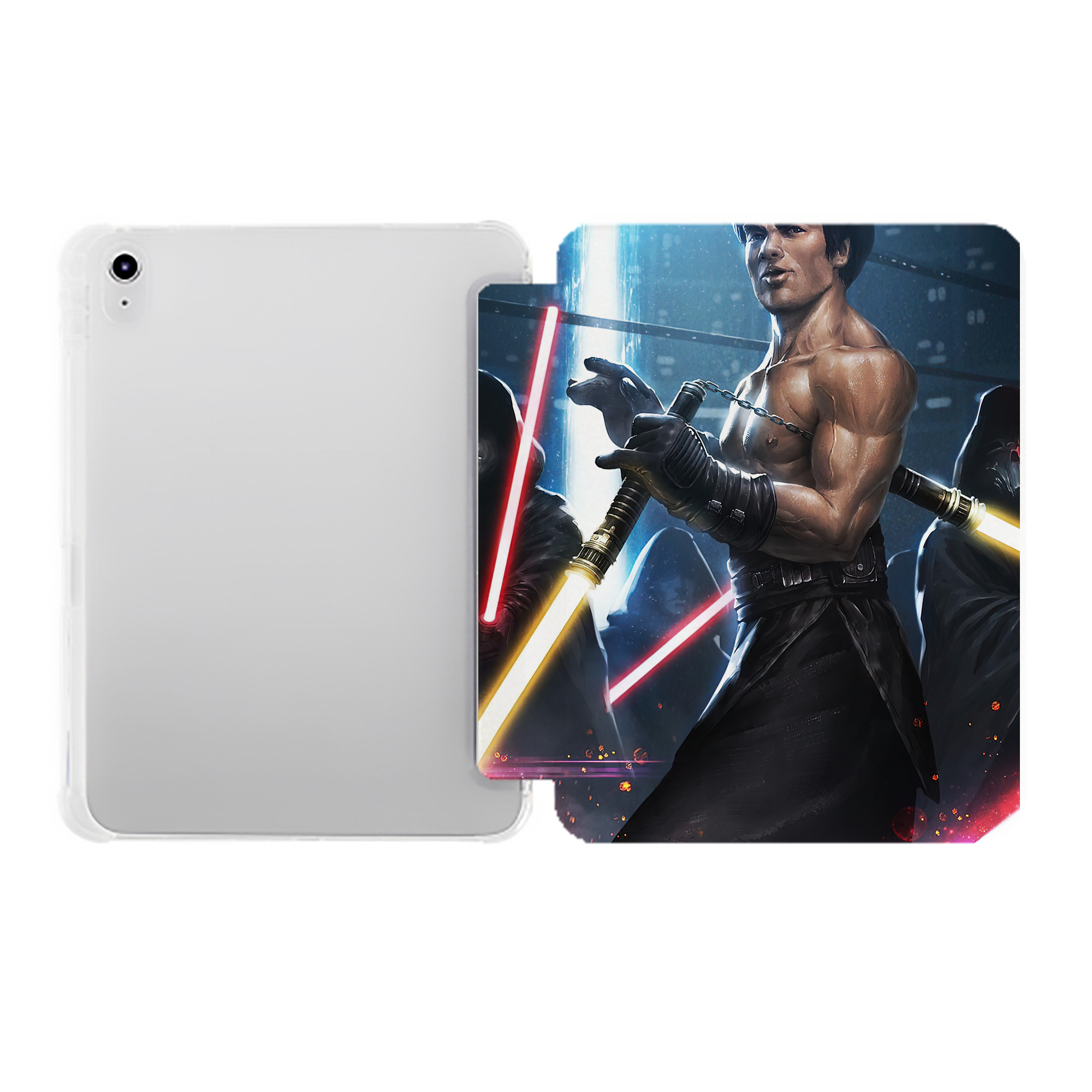 （画像用） スター・ウォーズ Star Wars IPad ケース ペン収納付き 三つ折りスタンド PUレザー×シリコン 対応機種9.5/10.5/10.9インチ